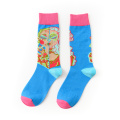 2019 heureux Cartoon Crew Girls Tube Nouveau-né Motif Épais Chaussettes En Coton Animal En Gros